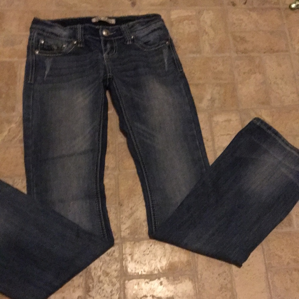 Slightly distressed jeans